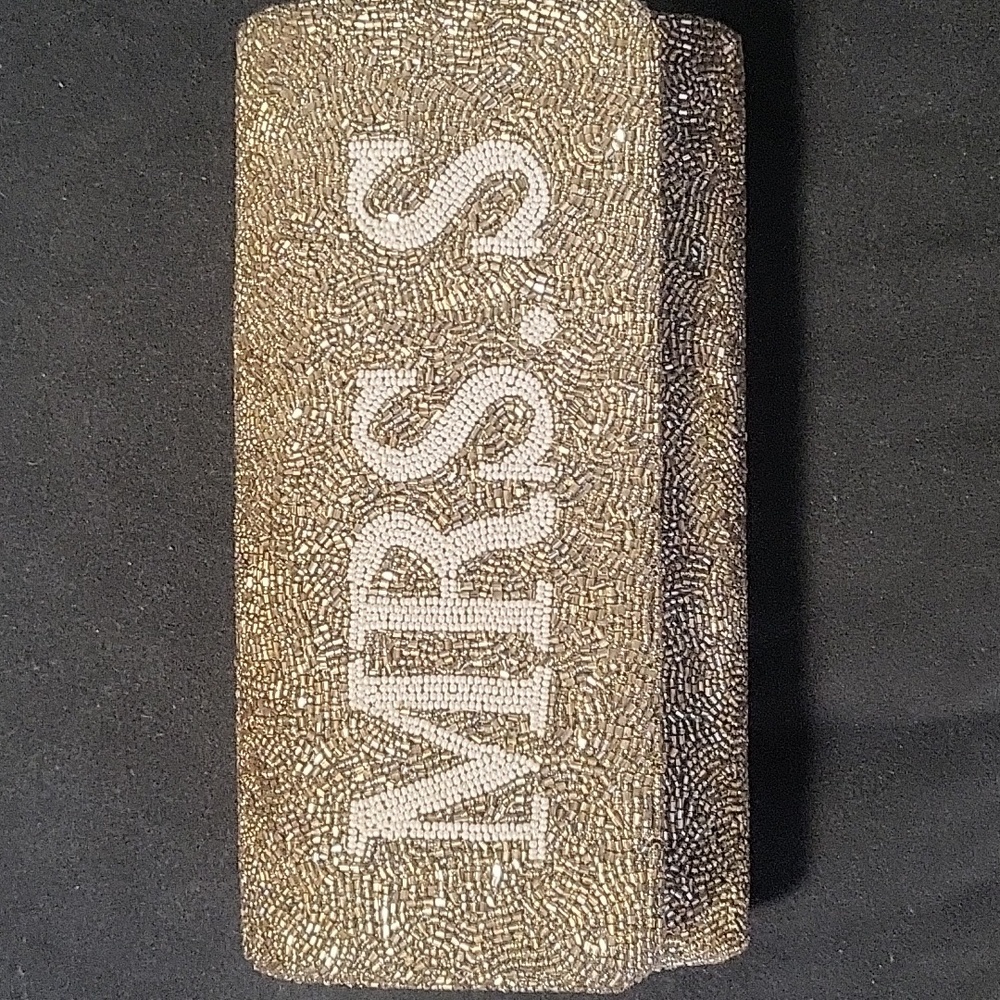EUC Mrs.S Beaded Medium Structured Purse